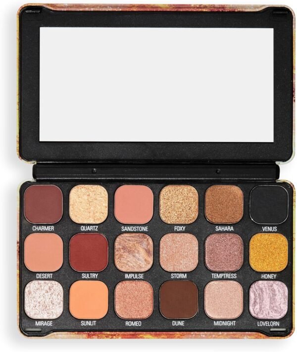 Revolution Beauty, Palette de Fards à Paupières Forever Flawless, 18 Teintes Pigmentées Mattes & Irisées, Végan & Sans Cruauté, Bronze – Image 3