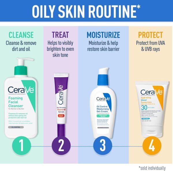 Cerave Nettoyant moussant de visage pour un lavage quotidien du visage Pour Peaux Normales à Grasses 453,6 g – Image 6