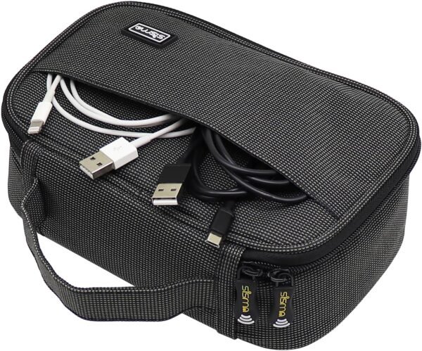 sisma Pochette de Rangement pour Cables Powerbank chargeurs écouteurs Cartes mémoire Adaptateur, Housse de Transport pour électronique et Accessoires