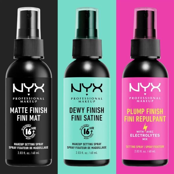NYX Professional Makeup Spray Fixateur Setting Spray Mate Finish, Spray de Finition, Tenue Longue Durée, Fini Mat, Formule Vegan, Modèle : Matte – Image 7