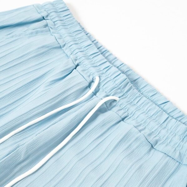 FZKun Tenues Estivales 2 Pièces Pour Hommes Pour Les Vacances - Chemises Cubaines à Manches Courtes En Coton Et Lin à Boutons Pour La Plage Hawaïenne Et Shorts Assorti De Survêtement – Image 5