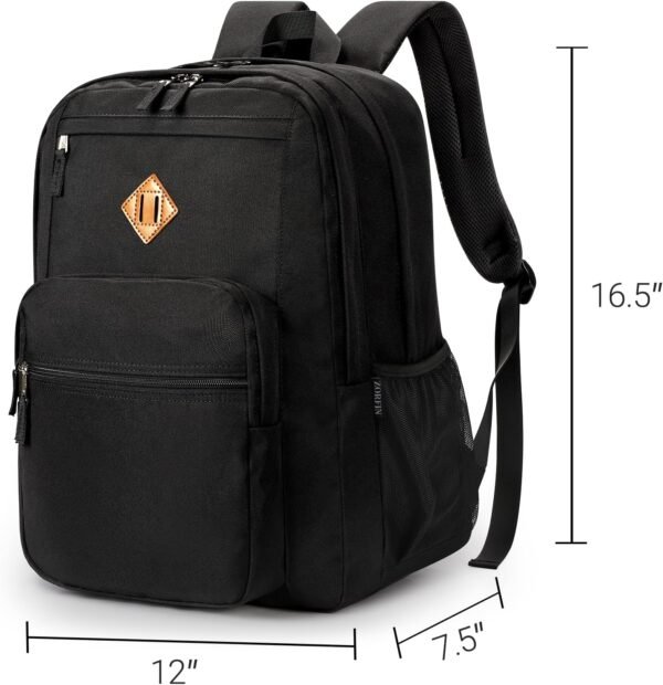ZORFIN Sac à dos 26L pour l'école, l'université et les voyages : sac à dos résistant à l'eau avec 8 compartiments – Image 3