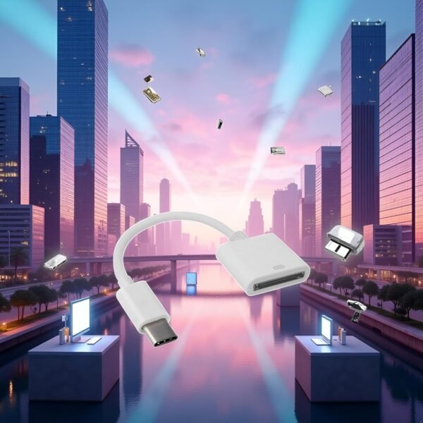 Wpppan Téléphone portable OTG 30 broches femelle vers USB 3.1 Type-C USB-C Sync Data Charge Adapter Cable Cell Phone OTG Adapters USB Cables Accessoires – Image 3