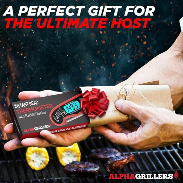 Alpha Grillers Pen Thermometer Instant Read Meat. Ultra Fast Digital Cooking Tool With BBQ Internal Temperature Chart. by Alpha Grillers – Image 6