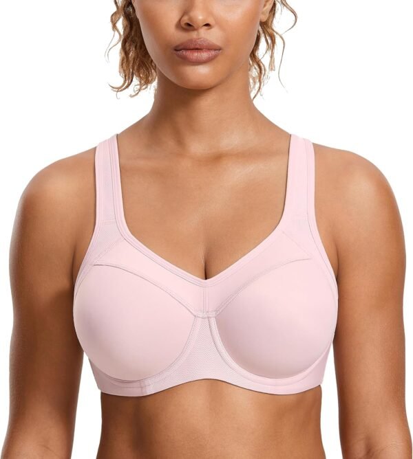 SYROKAN Femme Soutien-Gorge de Sport à Armature Grand Maintien Dos Nageur