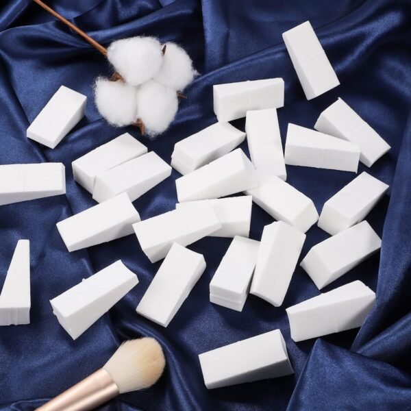 24 Pcs Éponges Maquillage, Éponges Sans Latex en Forme de Triangle pour Fond de Teint Crème Liquide (Blanc) – Image 5
