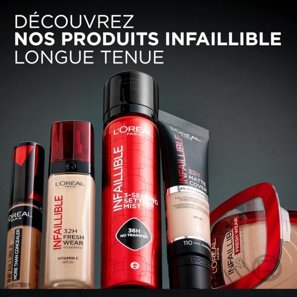 L'Oréal Paris - Spray Fixateur de Maquillage - Waterproof - Sans Transfert - Formule Légère - Non Collant - Résistant à l'Eau - Tenue Jusqu'à 36h - Infaillible - 75 ml – Image 7