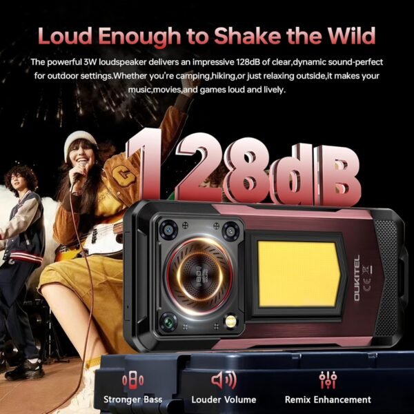 OUKITEL WP56 5G Telephone Portable Incassable Android 15, 36Go RAM+512Go ROM/2To, Smartphone Incassable16000mAh/45W, 128dB Haut-Parleur, 6.8"FHD+/120Hz, Camping 1000LM, Caméra 108MP, NFC/OTG/Dual SIM – Image 4