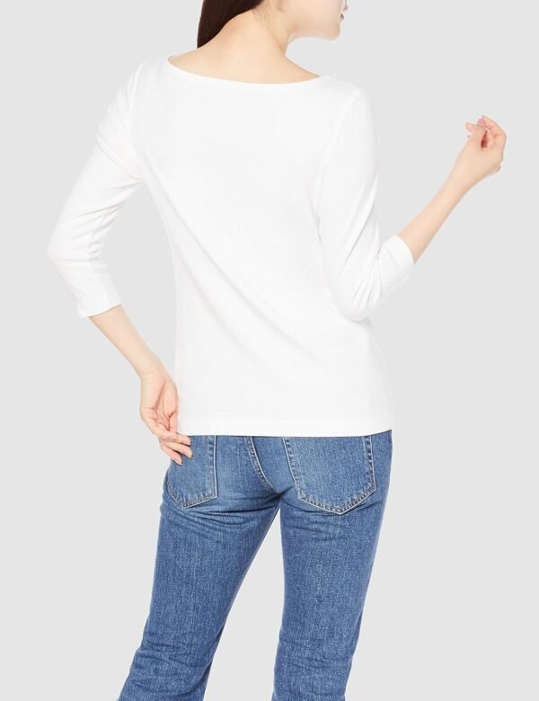 Amazon Essentials T-shirt Col Bateau Coupe Ajustée à Manches 3/4 Femme – Image 2