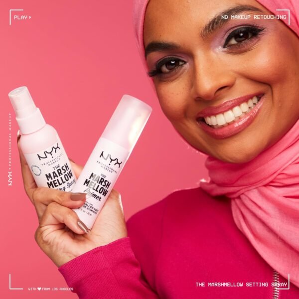NYX Professional Makeup Base de Maquillage pour Teint Lisse et Uniforme, Hydratant, Racine de Guimauve, Formule Vegan, The Marshmellow Primer, 30 ml – Image 7