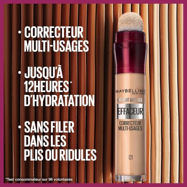 Maybelline New York - Instant Effaceur - Anti-cernes/Correcteur Fluide - Teinte : Clair (03) - 6,8 ml – Image 2