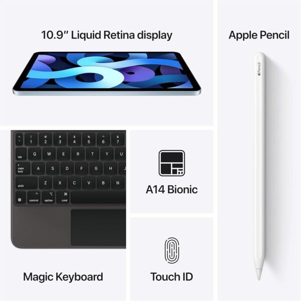 2020 Apple iPad Air (10,9-pouces, Wi-Fi, 64 Go) Gris Sidéral (Reconditionné) – Image 5