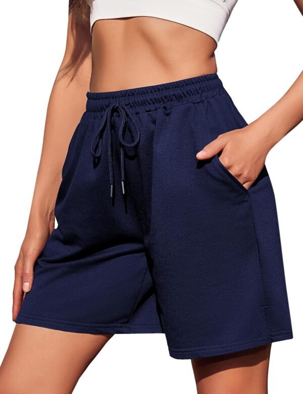 Jezonga Shorts Sport Femme Été Short de Sport Jogging Taille Haute avec Poche Casual Plage Gym