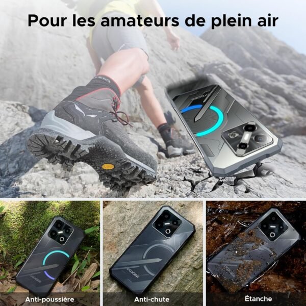 DOOGEE Blade GT Play Telephone Portable Incassable 5G, Smartphone Incassable avec Effet de Lumière LED, 6,72” FHD+ 120Hz, Dimensity D7050, 20GB+256GB/TF 2TB, 50MP AI Caméra, 5800mAh/NFC/AI Fonction – Image 8