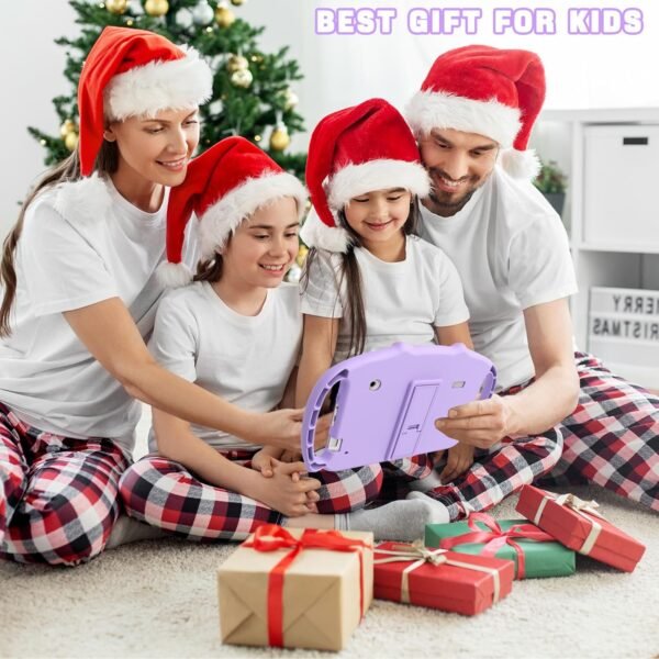 Ascrecem Tablette Educative Enfant 7 Pouces Android Tablette Enfants avec WiFi 6 Bluetooth Quad Core 2 Go RAM 32 Go ROM Tablet Bebe avec Contrôle Parental Jeux Éducatifs Étui Antichoc Youtube (Violet) – Image 5