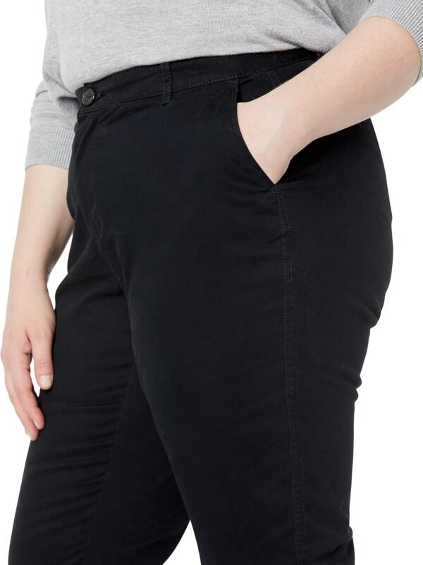 Amazon Essentials Pantalon Chino Habillé, Taille Mi-Haute, Coupe Ajustée et Extensible, Jambes Fuselées (Disponible en Grandes Tailles) Femme – Image 7