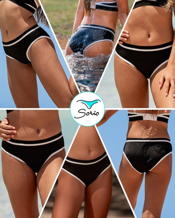 SORIO® Bas de Maillot de Bain Menstruel pour Adolescente - Anti Fuite, Anti Odeur, Tissu imperméable et Respirant. Flux léger à modéré - Ava – Image 5