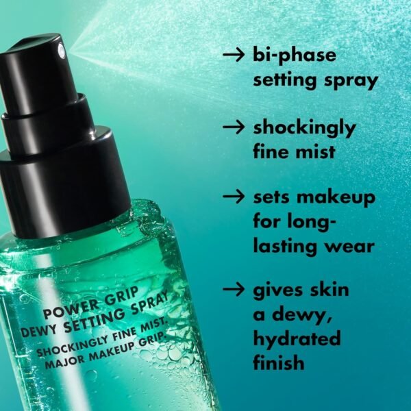 e.l.f. Spray Power Grip Dewy Setting - Formule ultra fine et longue durée - Fixe le maquillage pour une finition hydratée et profonde, végétalien et sans cruauté envers les animaux – Image 4