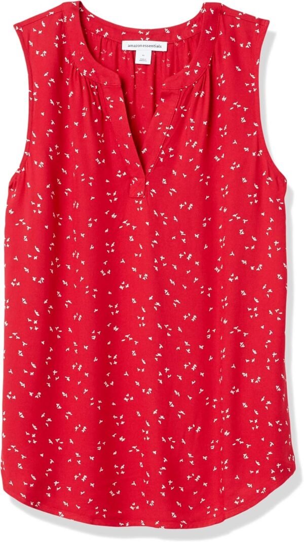 Amazon Essentials Chemise Tissée sans Manches à Col en V Femme – Image 5