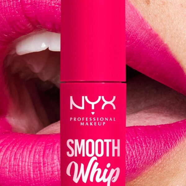 NYX Professional Makeup Rouge à Lèvres Crème Mat Smooth Whip, Couleur Vive, Texture Crème Fouettée, Formule Vegan, Teinte : Pillow Fight (10) – Image 10