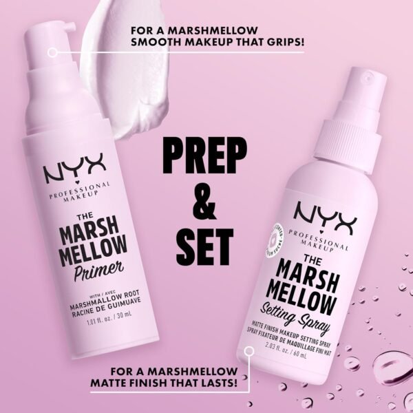 NYX Professional Makeup Spray Fixateur de Maquillage Matifiant Anti Brillance Marshmellow – Image 4