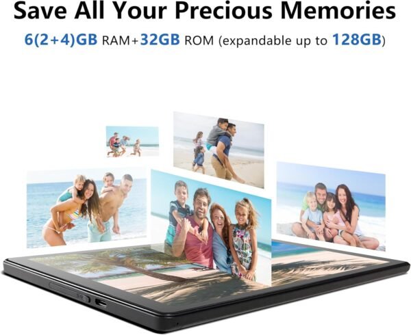 Tibuta Tablettes Android 14 2025, 10 Pouces, avec étui de Protection, processeur Quad-Core, caméra Frontale 5 Mpx et arrière 8 Mpx, Bluetooth 5 000 mAh, Wi-FI – Image 4
