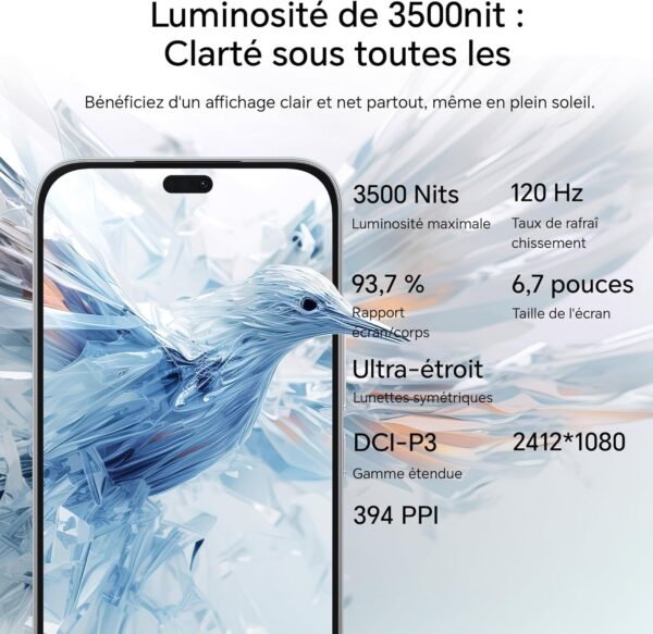 HONOR 400 Lite 5G Smartphone,8GB RAM 256GB Memoria Dual SIM NFC, 5230 mAh,108MP avec Bouton AI Téléphone Android 15, 6.7 Pouce AMOLED Eye-Care Display, IP64&SGS, Velvet Grey – Image 8