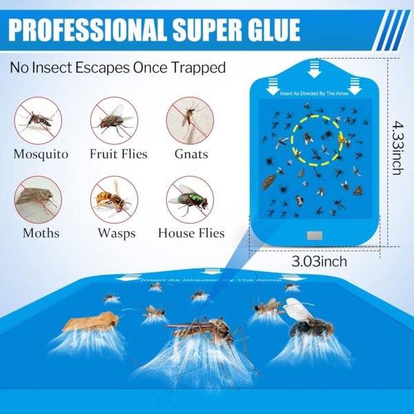 Qualirey Lot de 25 cartouches de rechange pour piège à mouches Raid/STEM/Wondercide - Recharges de colle forte pour pièges à mouches et insectes - Piège à moucherons d'intérieur – Image 4