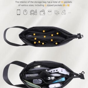 Alternative view of HYZUO Sac de Rangement Câble Pochette Voyage Multifonctionnel Organisateur pour Chargeur, Gadget, Cables USB, Cartes Mémoires, Accessoires Organiseur Sacoche Électronique Portable Pouch Sacs, Noir