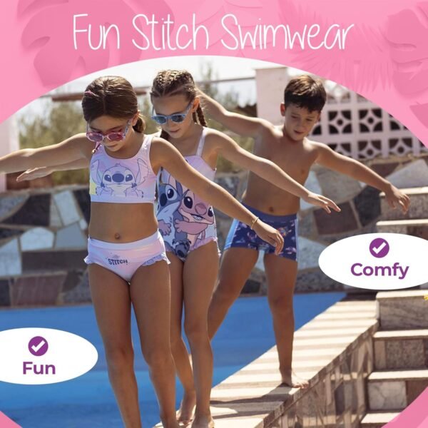 Maillot de Bain Stitch Fille 2 pièces – Ensemble brassière + Culotte – Confort et Fun pour la Plage, la Piscine ou Un Anniversaire Stitch – Image 5