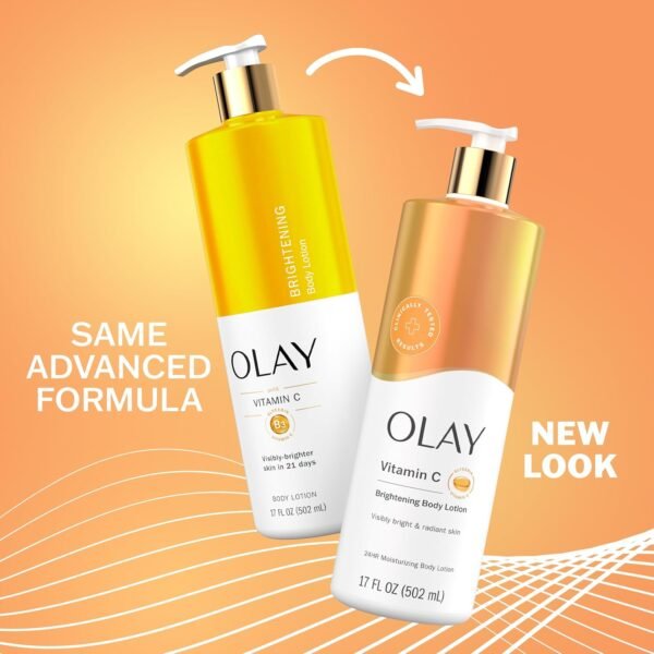 Olay Lotion revitalisante et hydratante pour les mains et le corps avec vitamine C, pompe de 502,7 ml – Image 6