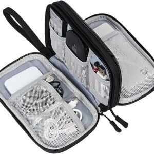 Alternative view of Sac de Rangement pour câbles, Organiseur de câbles, Organiseur de câbles Universel, Accessoire de Voyage Multifonction, pour câble de Charge, Batterie Externe, USB, Carte SD, câble de Charge, Noir
