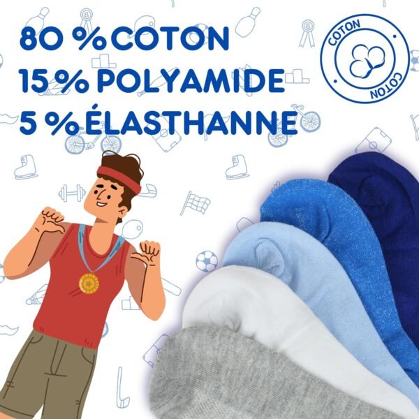 POPYS® 12 Paires Chaussette Enfant Unisex | Chaussettes Garçon | Chaussette bebe | Chaussette bebe garcon – Image 3