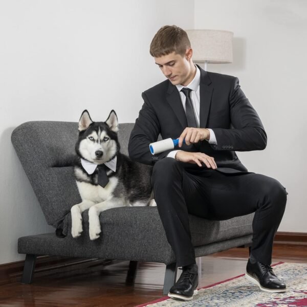 PetLovers Rouleau adhesif Vetement Anti-Peluches pour Poils d'animaux 450 Feuilles très adhésives – Image 8