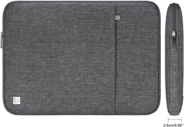 DOMISO 17 Pouces Imperméable Housse Sac de Protection Ordinateur Portable Sacoche pour 17.3" Lenovo IdeaPad 300/HP ProBook 470/Dell Inspiron 17/Lenovo Legion Y730,Gris Foncé – Image 2