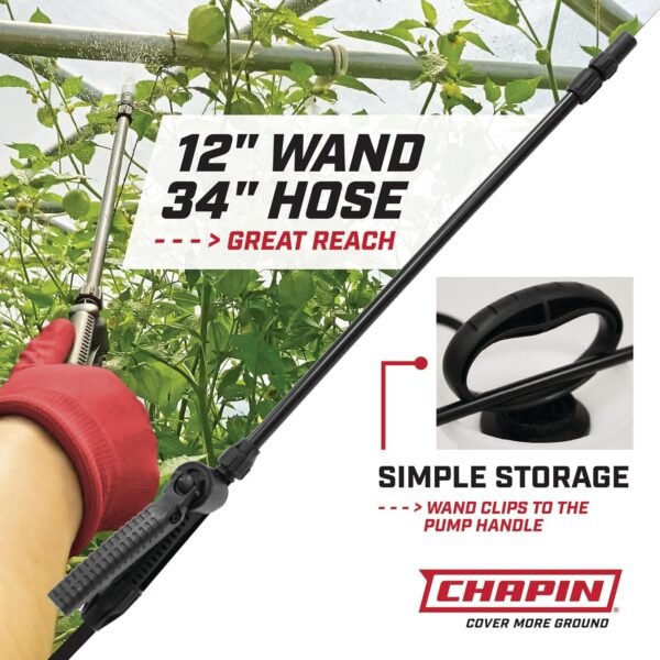 Chapin 20000 Pulvérisateur à Pression fabriqué aux États-Unis pour pelouse et Jardin, en polypropylène, pour pulvérisation de Plantes, arrosage du Jardin, Mauvaises Herbes et parasites, 3,8 l, Blanc – Image 4