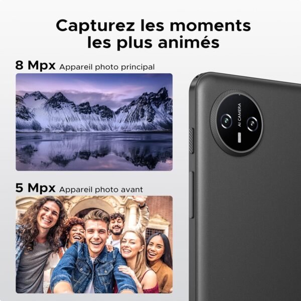 DOOGEE Tab A9 Tablette Android 15, Tablette 10 Pouces,Unisoc T310, 12GB RAM+64GB ROM(TF 2TB) Tablette avec Clavier, 6580 mAh Tablette Tactile, 5G WiFi/8MP/Type-C/GMS/Bluetooth/Face ID/Jack 3,5 mm,Noir – Image 8