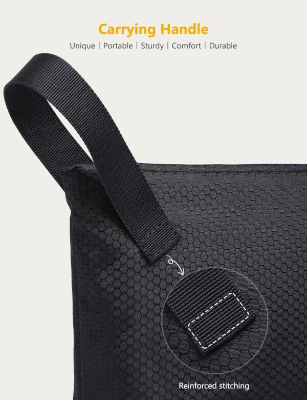 HYZUO Sac de Rangement Câble Pochette Voyage Multifonctionnel Organisateur pour Chargeur, Gadget, Cables USB, Cartes Mémoires, Accessoires Organiseur Sacoche Électronique Portable Pouch Sacs, Noir – Image 5