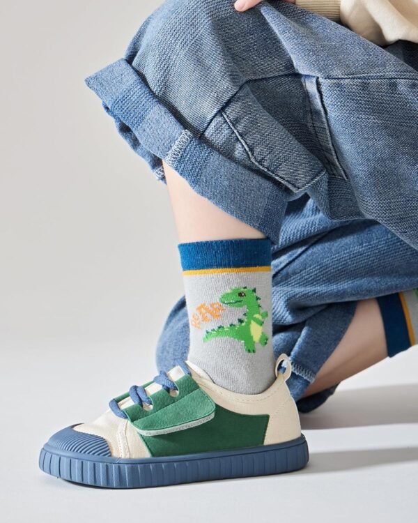 Kyopp Chaussettes rigolotes Enfants Filles et Garçons Drôles Chaussettes Animaux Coton Unisexe Kids Crew Socks 10 Paires 21-37 – Image 9
