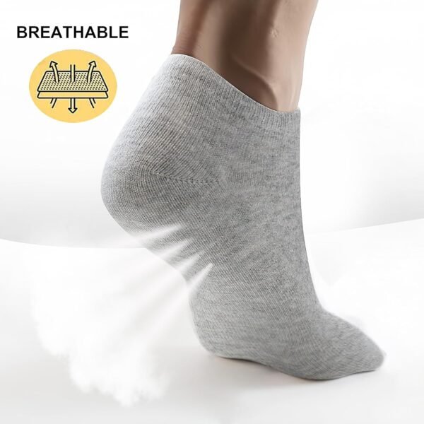 Lakpoau Chaussettes Basses Homme Femme lot de 12 Paires Socquette Sport Coton Socquettes Respirant Courtes Chaussette Femme Coton Courtes Bassese – Image 3