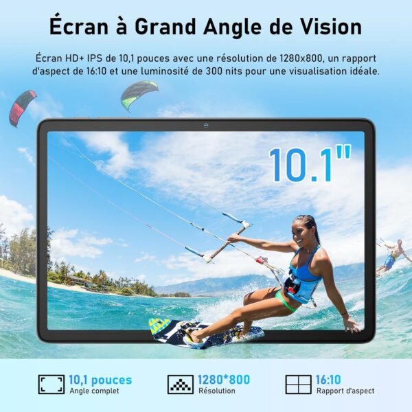 Blackview Tab60 WiFi Tablette Android 15, 12Go+128Go(2To TF) Octa Core Tablette Taclite WiFi 6, 10 Pouces Batterie 5100mAh 8MP+5MP Widevine L1 avec GMS, BT5.2 – Image 4