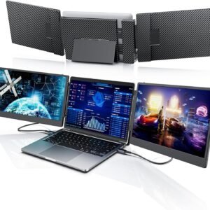 Laptomo Extension d'écran pour Ordinateur Portable,14" 1080P,Triple Moniteur,Moniteur Portable, Plug & Play Extension de Moniteur, pour Win/Dex/Android/Mac