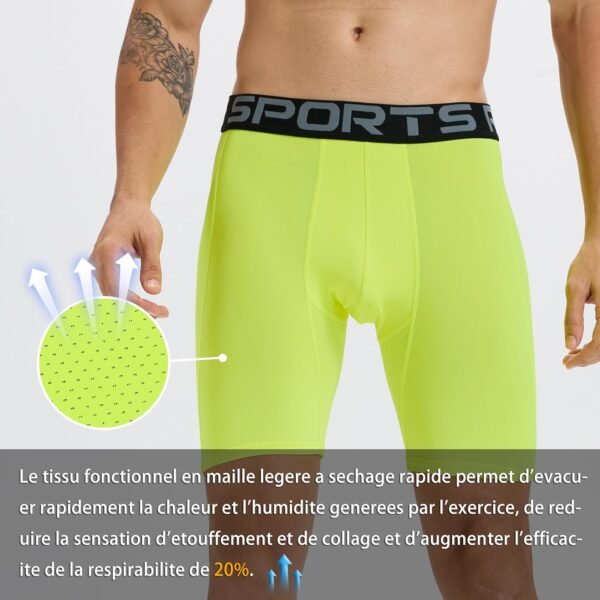 Shorts de Compression Ultra-Fins pour Hommes Collants de Course à Pied sous-vêtements de Sport Haute Performance Couche de Base en élasthanne – Image 5