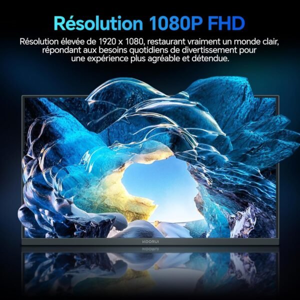 KOORUI E2412F 24 Pouces Ecran PC, FHD 1920 x 1080 100Hz Moniteur HDMI 1.4, Eye Care, inclinable de -5° à 15°, VESA 100 x 100mm – Image 3