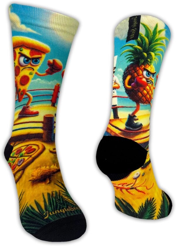 Jungle Socks Chaussettes de sport longues colorées et amusantes pour hommes et femmes, pour le CrossFit, le cyclisme, la course à pied, le VTT. Conçu en Europe.