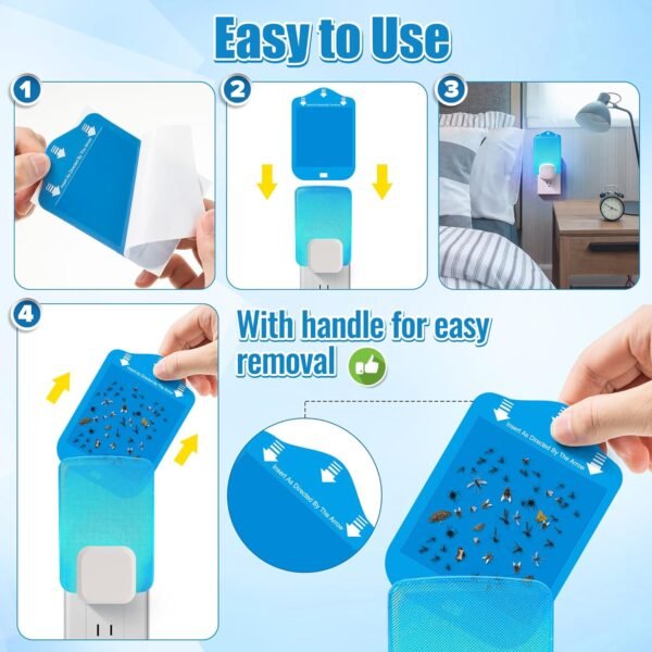 Qualirey Lot de 25 cartouches de rechange pour piège à mouches Raid/STEM/Wondercide - Recharges de colle forte pour pièges à mouches et insectes - Piège à moucherons d'intérieur – Image 6