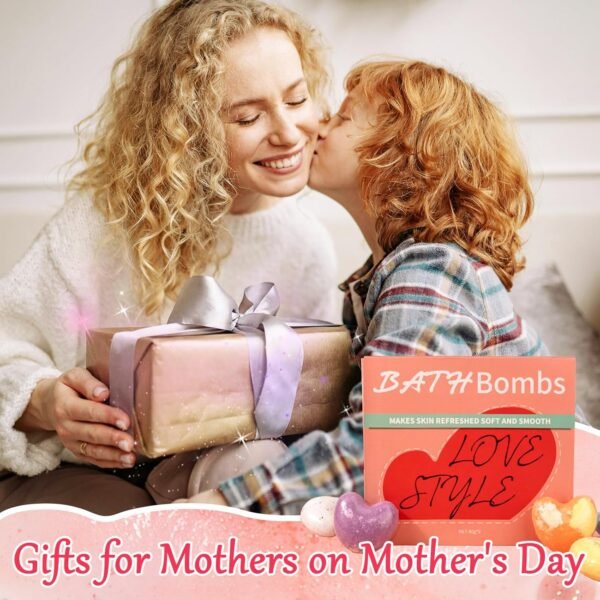 CHSEEO Bombe de Bain Coffret Cadeau, 9 Pièces Bombe de Douche Douche à Vapeur pour Enfants, Femmes, Anniversaire, Noël, Soins Personnels et Restauration du Corps – Image 5