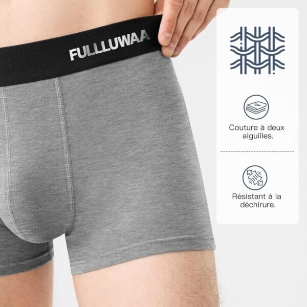 Fullluwaa - Lot de 10 Boxers Homme Coton, Confortable et Doux - Ajustés, Ceinture Élastique Ultra - Souple – Image 5