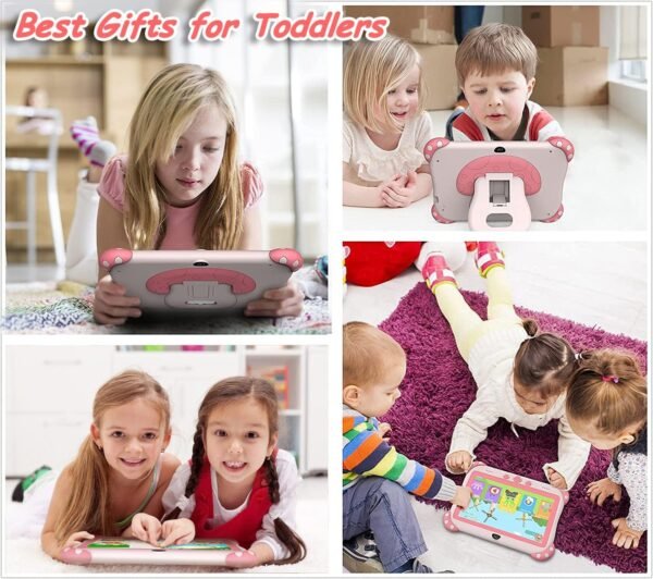Ascrecem Tablette pour Enfant,7 Pouces Android Tablette Enfants avec WiFi,HD,Bluetooth,ContrôLe Parental, Logiciel Enfant Pré-Installé Quad Core 32Go ROM Tablette Tactile Educative Youtube Google Play – Image 6