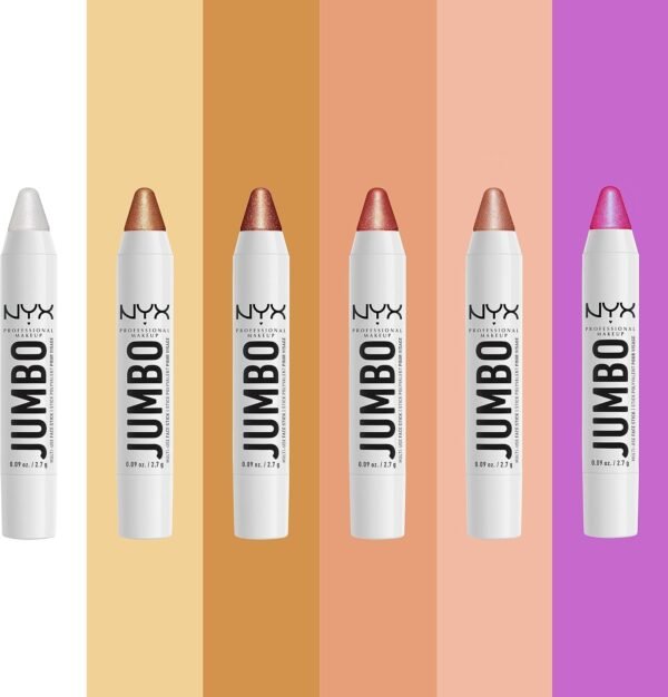 NYX Professional Makeup Crayon Highlighter pour le Visage Jumbo Multi-Use Face Stick, Couleur Intense, Crayon Highlighter Multi-usages avec Huiles de Soin, Couleur : Vanilla Ice Cream (02) – Image 9